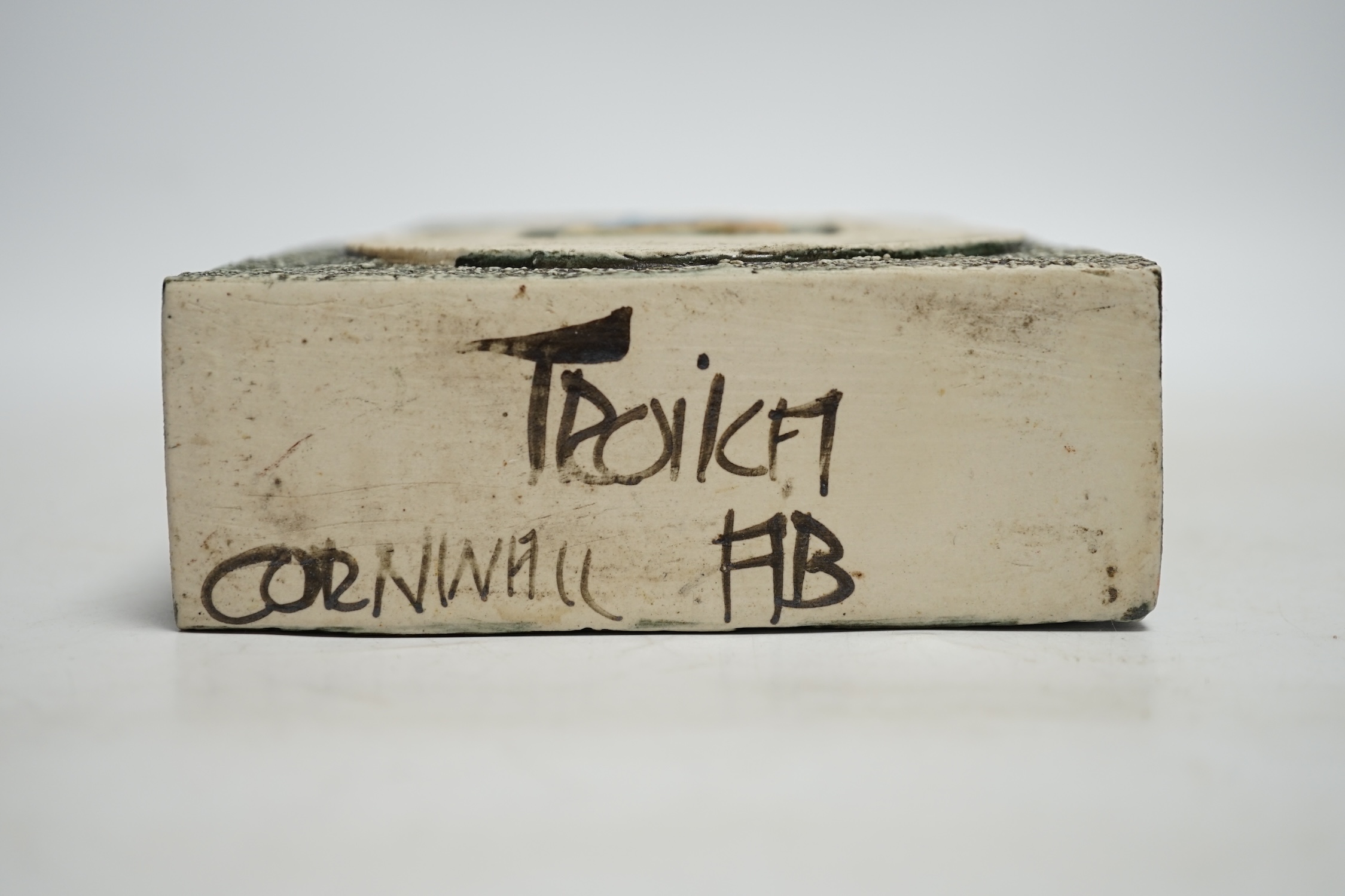 A Troika slab vase, 18cm high